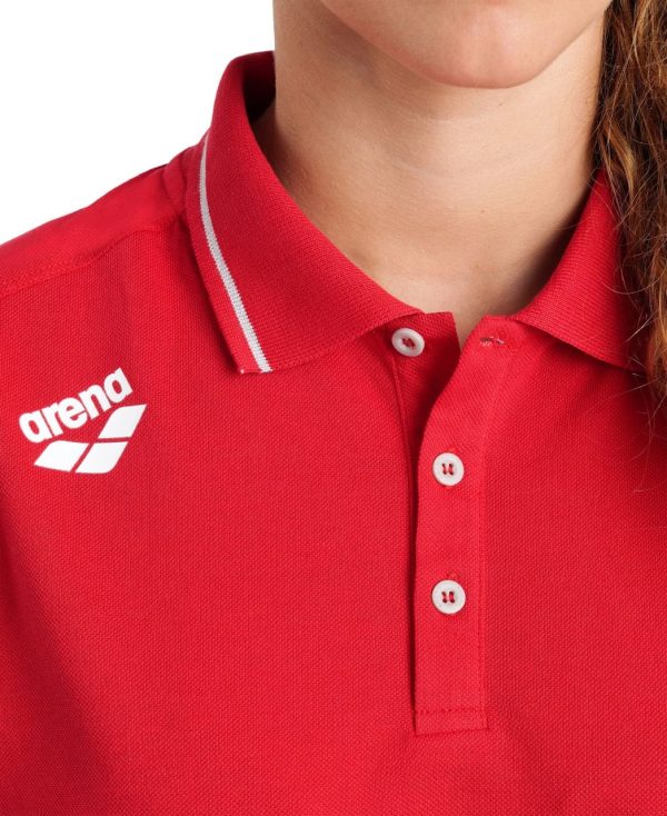 ZC De Zwoer - Unisex Team Poloshirt S/S Solid Cotton - red - incl. logo - Afbeelding 4